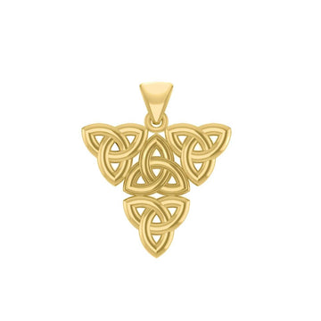 Celtic Trinity Solid Gold Pendant GPD5803 - Jewelry